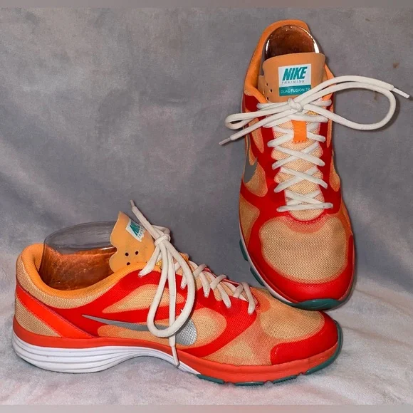 Nike Women's Dual Fusion TR Running Shoe Orange/White Size 8 - Picture 5 of 11